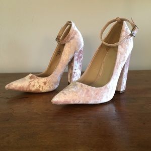 ASOS Pink Velvet Heels